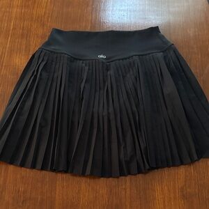 ALO Yoga Black Pleated Mini Skirt
